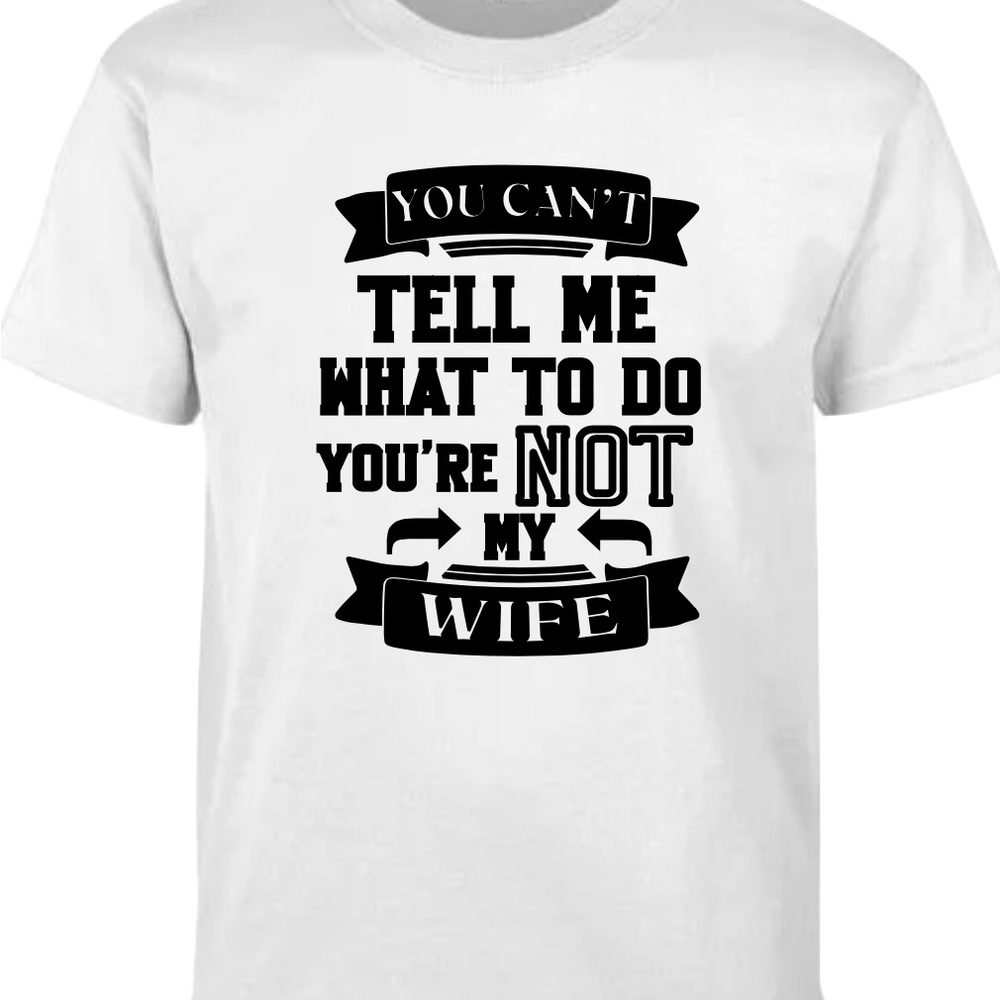 Gildan White don’t tell me how to live Tee